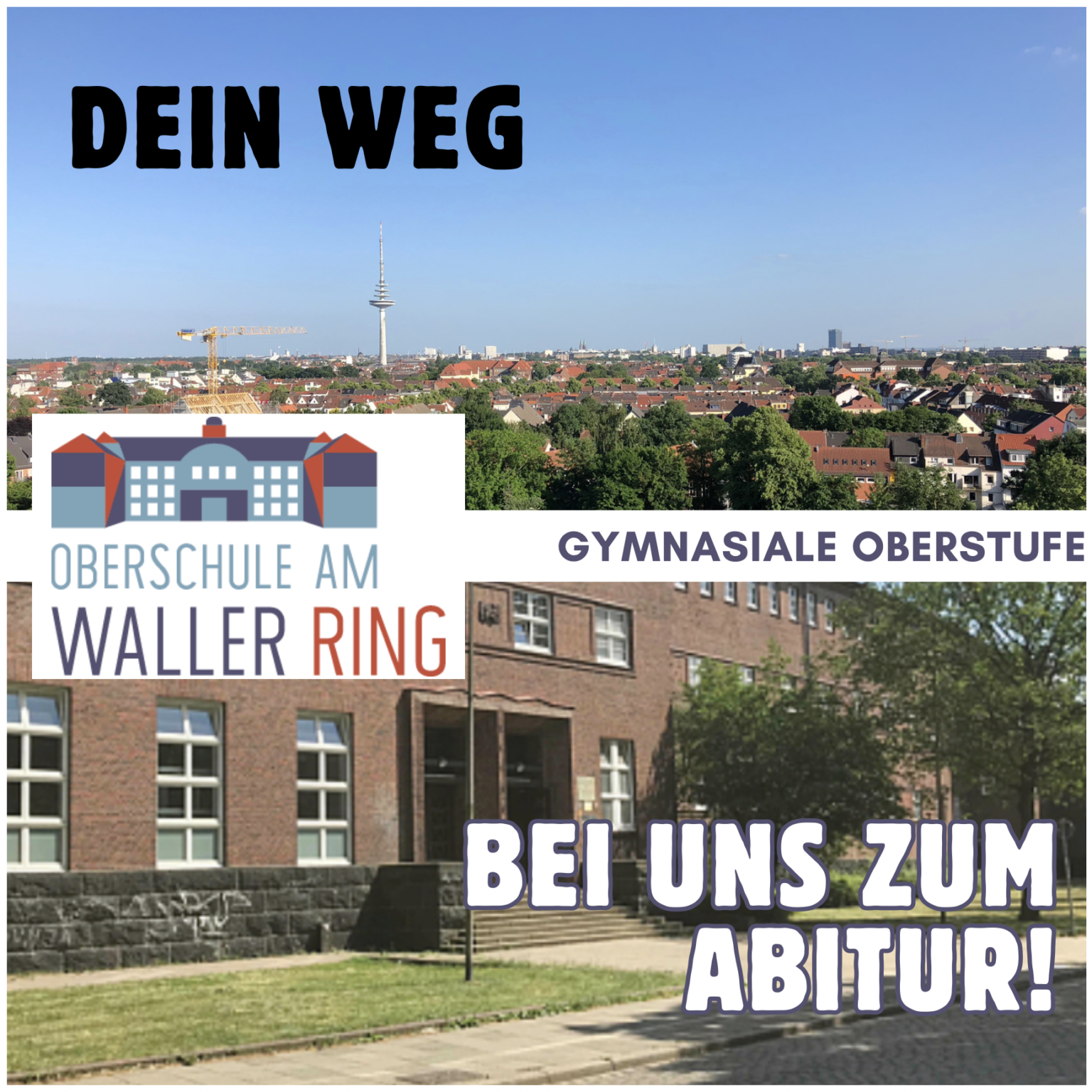 Der Flyer der Oberschule am Waller Ring - Titelblatt
